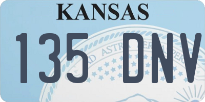 KS license plate 135DNV