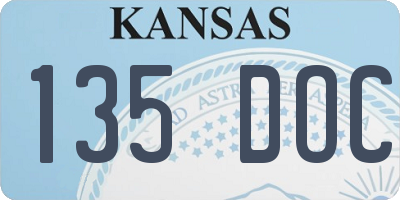 KS license plate 135DOC