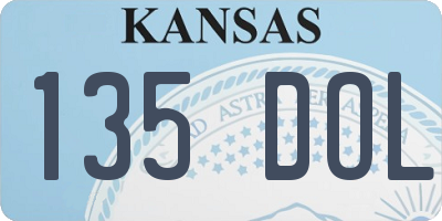 KS license plate 135DOL