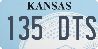 KS license plate 135DTS
