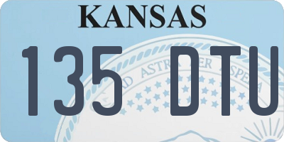 KS license plate 135DTU