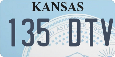 KS license plate 135DTV