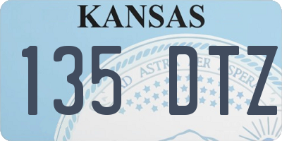 KS license plate 135DTZ