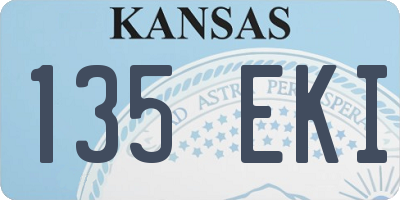 KS license plate 135EKI