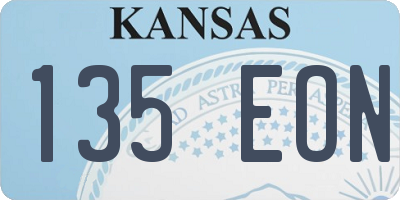 KS license plate 135EON