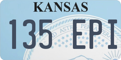 KS license plate 135EPI