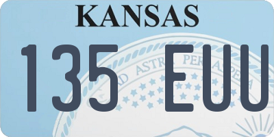 KS license plate 135EUU