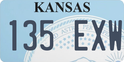 KS license plate 135EXW