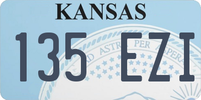 KS license plate 135EZI