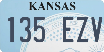 KS license plate 135EZV