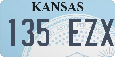 KS license plate 135EZX
