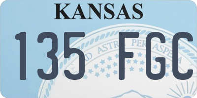 KS license plate 135FGC