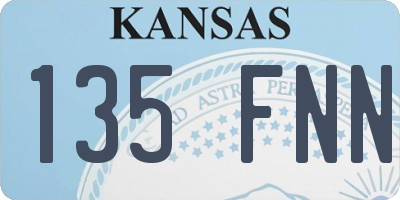 KS license plate 135FNN