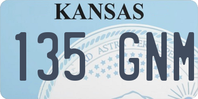 KS license plate 135GNM