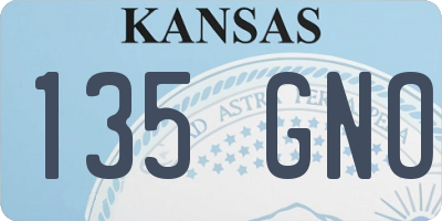 KS license plate 135GNO