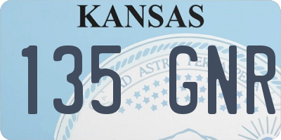 KS license plate 135GNR