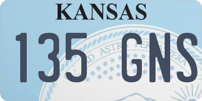 KS license plate 135GNS