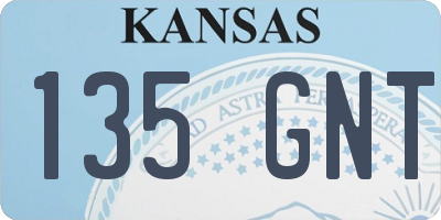 KS license plate 135GNT