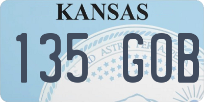 KS license plate 135GOB
