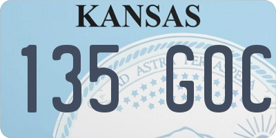 KS license plate 135GOC