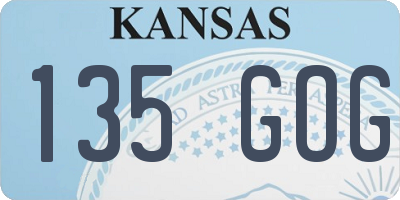 KS license plate 135GOG