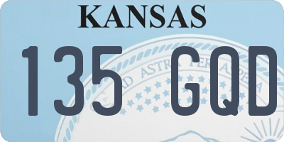KS license plate 135GQD