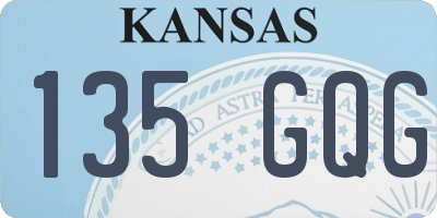 KS license plate 135GQG