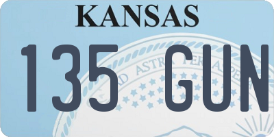 KS license plate 135GUN