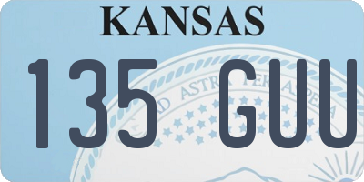 KS license plate 135GUU