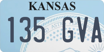 KS license plate 135GVA