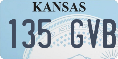 KS license plate 135GVB