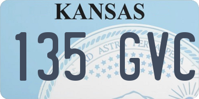 KS license plate 135GVC