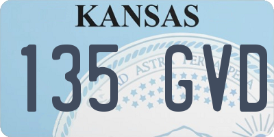 KS license plate 135GVD