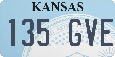 KS license plate 135GVE