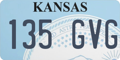 KS license plate 135GVG