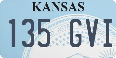 KS license plate 135GVI