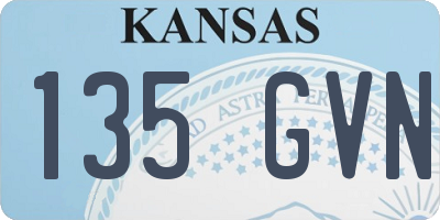 KS license plate 135GVN