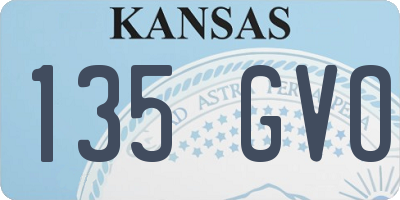 KS license plate 135GVO