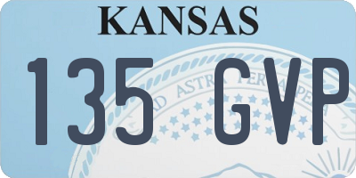 KS license plate 135GVP