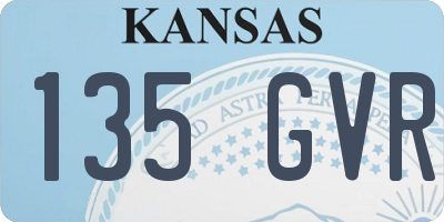 KS license plate 135GVR