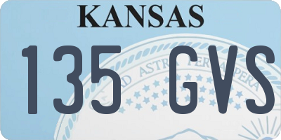 KS license plate 135GVS
