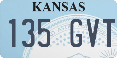 KS license plate 135GVT