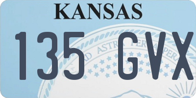 KS license plate 135GVX