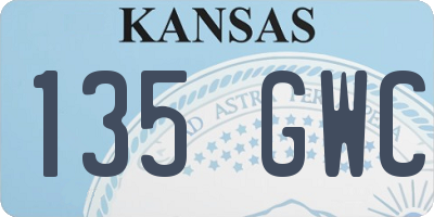 KS license plate 135GWC