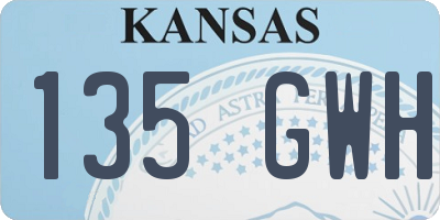 KS license plate 135GWH