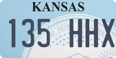 KS license plate 135HHX