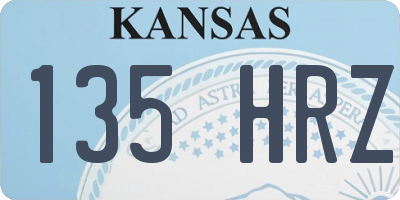 KS license plate 135HRZ