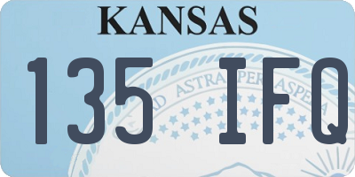 KS license plate 135IFQ