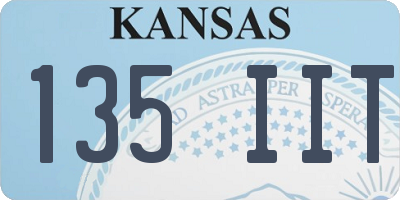 KS license plate 135IIT