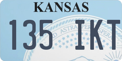 KS license plate 135IKT